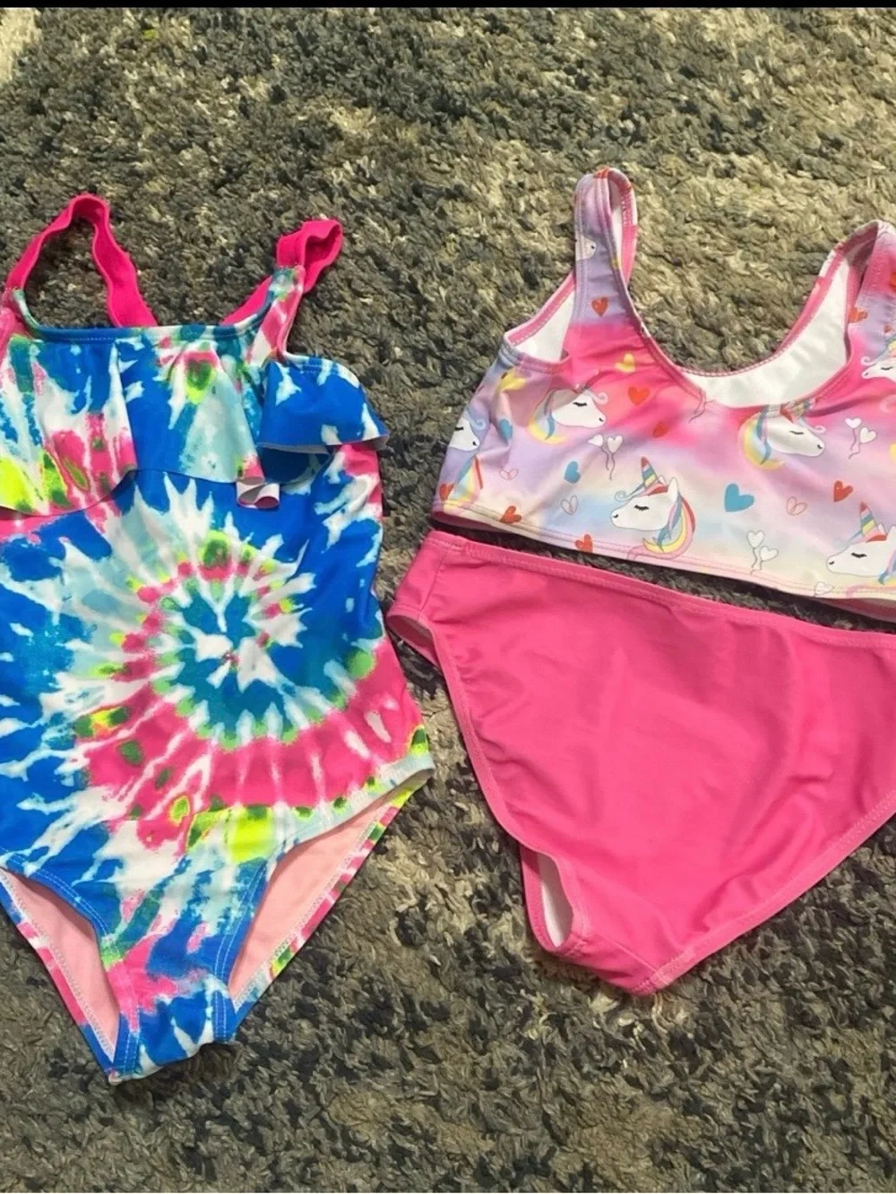 The Limited Girls Multicolor Flamingo One-Piece Swimsuit - Pink Yellow Blue